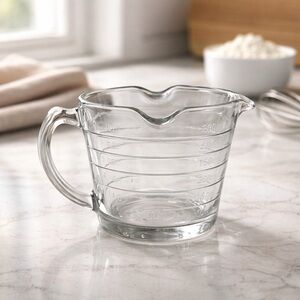 Vintage Anchor Hocking Clear Glass 3 Spout Measuring Cup